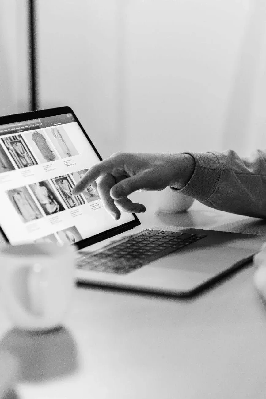 buyer reviewing garments