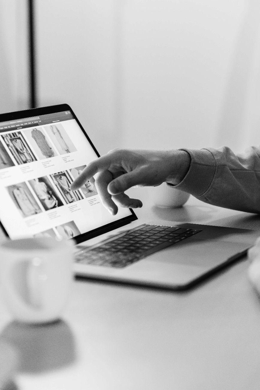 buyer reviewing garments